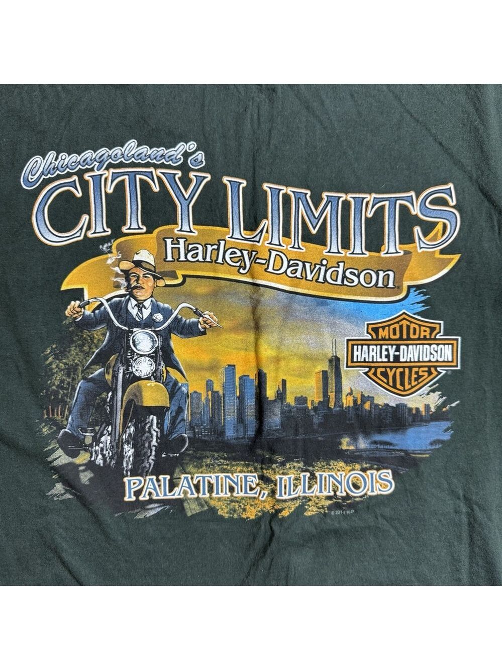 Harley Davidson T Shirt Mens XL Short Sleeve Chicagoland Illinois NWOT